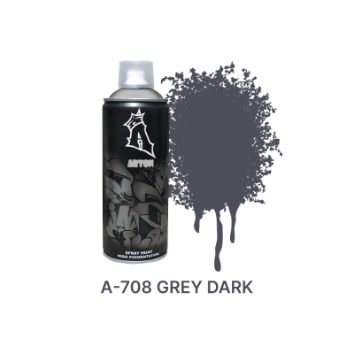 Аэрозольная краска для графити и дизайна "ARTON" A708 GREY DARK 520мл